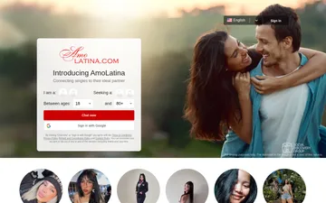 Captura de pantalla del sitio web de AmoLatina