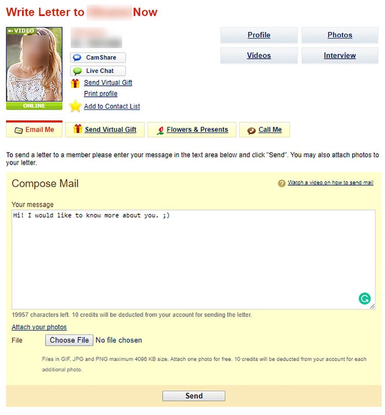 Contacto en AnastasiaDate