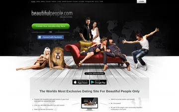 Captura de pantalla del sitio web de BeautifulPeople