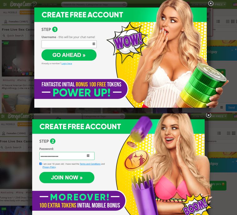 registro de la opinión de bongacams