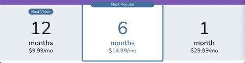 Captura de pantalla de los precios de CatholicMatch