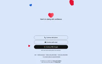 Captura de pantalla del sitio web de Chat and Date