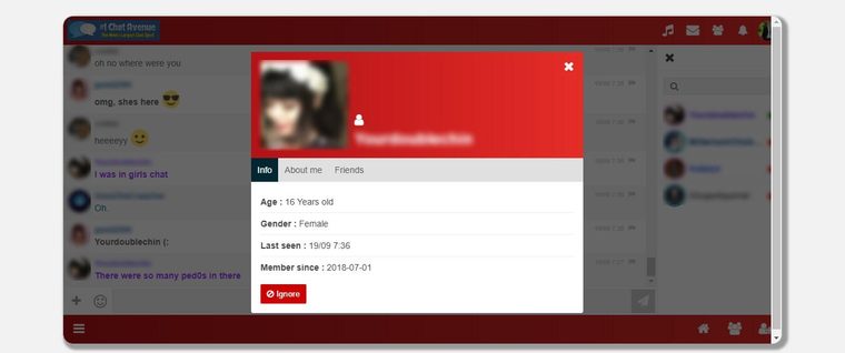Perfil femenino de Chat Avenue