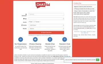 Captura de pantalla del sitio web de Chatiw