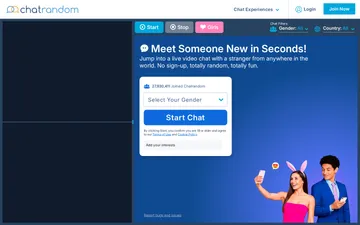 Captura de pantalla del sitio web de Chatrandom