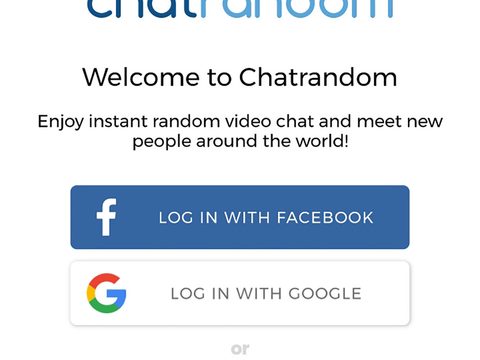 inicio de sesión en la app de Chatrandom