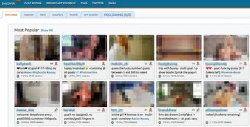Captura de pantalla del sitio web de Chaturbate