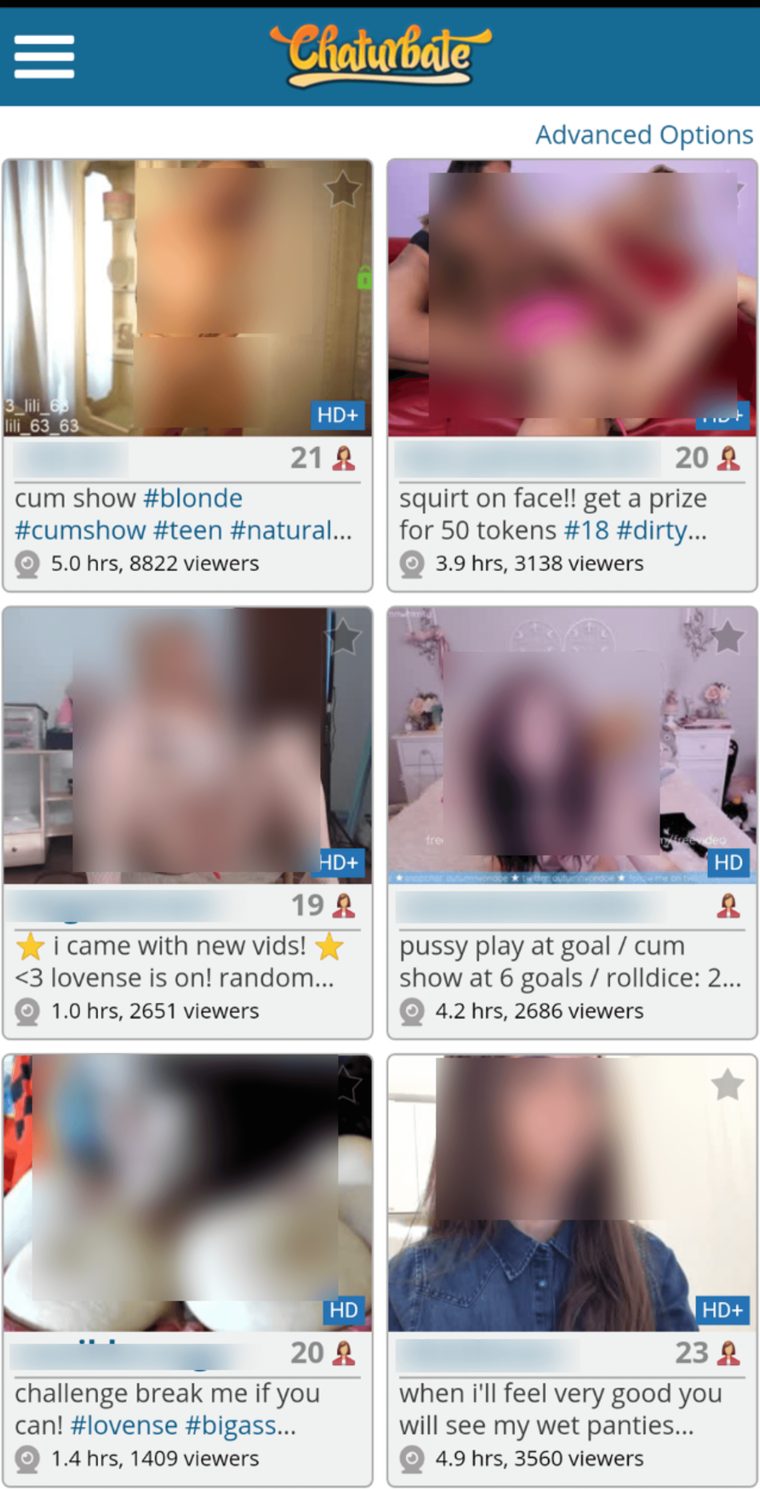 App móvil de Chaturbate