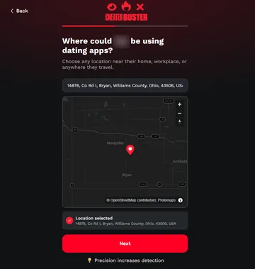 Captura de pantalla del sitio web de Cheaterbuster