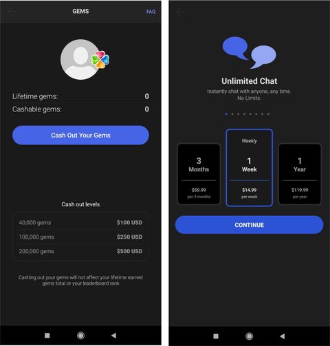Captura de pantalla de los precios de Clover