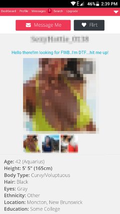 perfil en la app