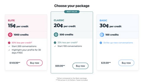 Captura de pantalla de los precios de Cougar Life