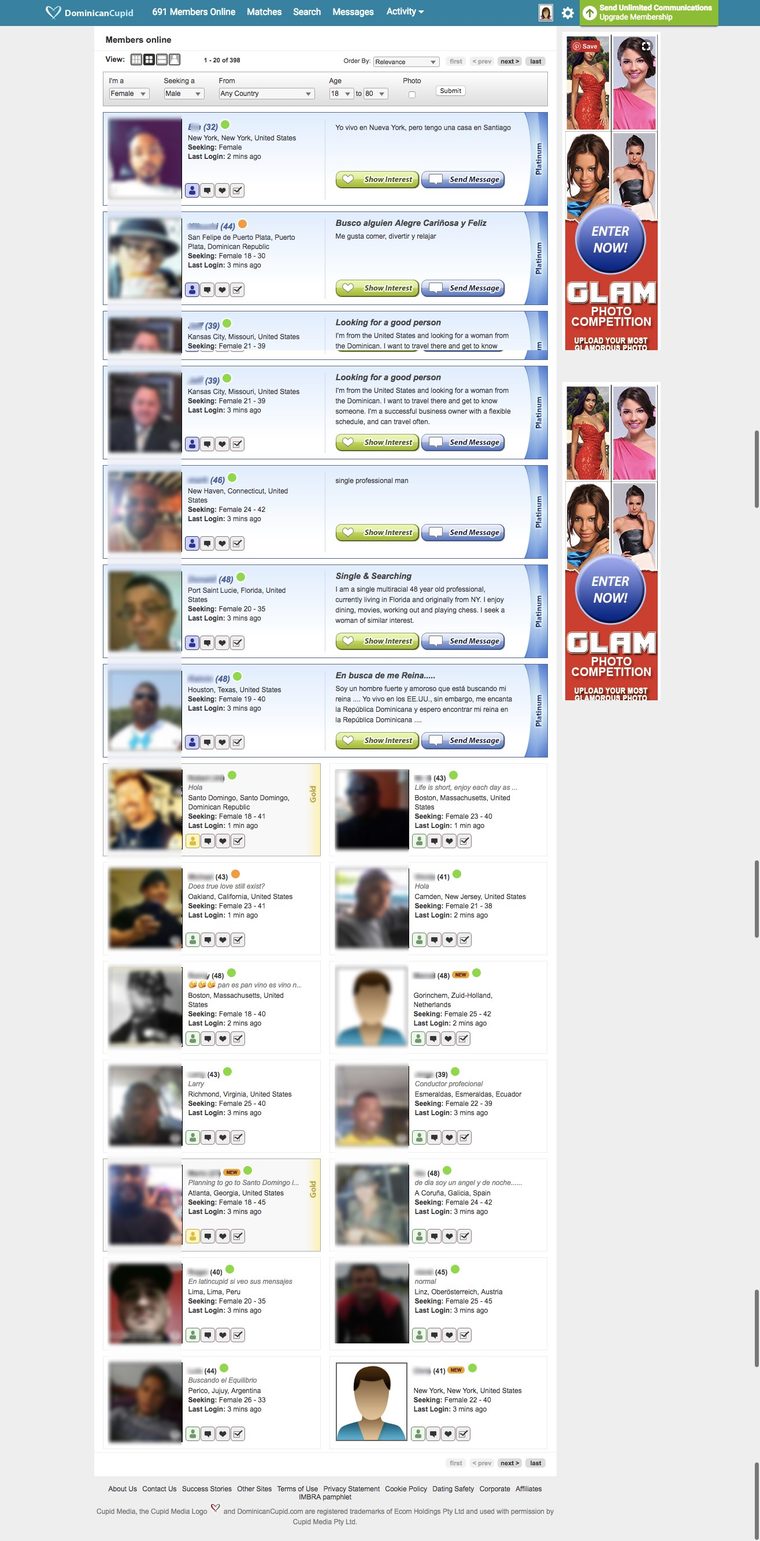 Búsqueda en DominicanCupid