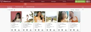 Captura de pantalla del sitio web de FilipinoCupid