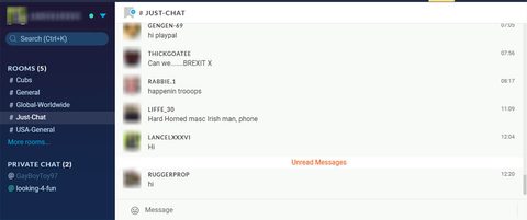 Sala de chat de Gaydar