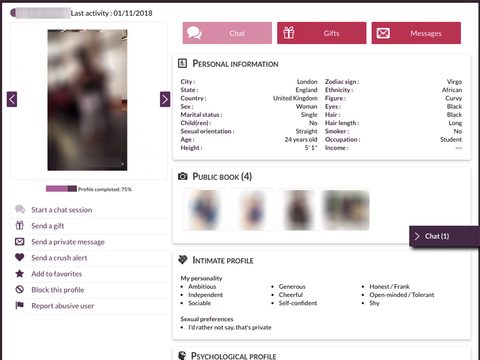 perfil de Gleeden