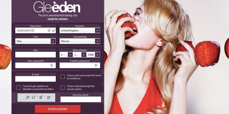 registro en Gleeden