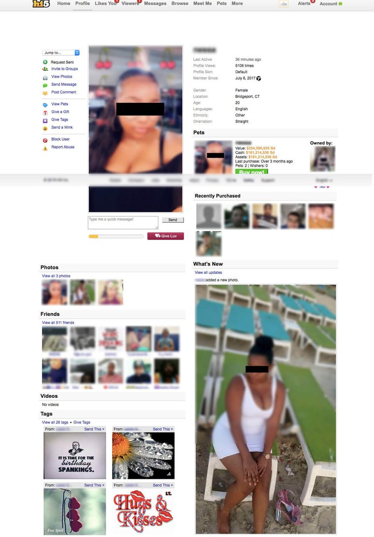 Perfil femenino de hi5