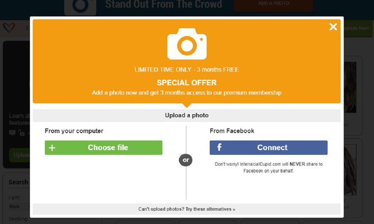 Oferta por tiempo limitado de Interracial Cupid