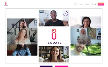Captura de pantalla del sitio web de Isodate