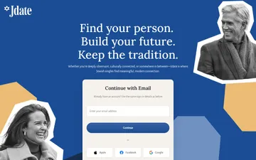 Captura de pantalla del sitio web de Jdate