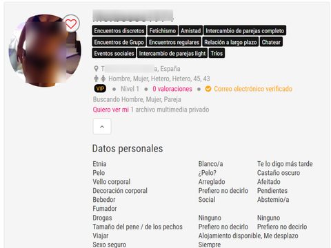 perfil pareja liberal en la web de contactos liberalesyswingers
