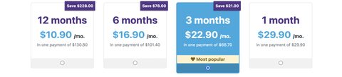 Captura de pantalla de los precios de My Transgender Date