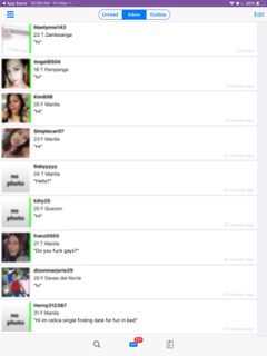 Bandeja de entrada de la app de PinaLove