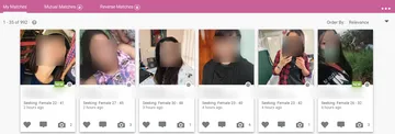 Captura de pantalla del sitio web de PinkCupid