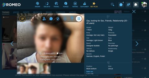 Perfil de PlanetRomeo