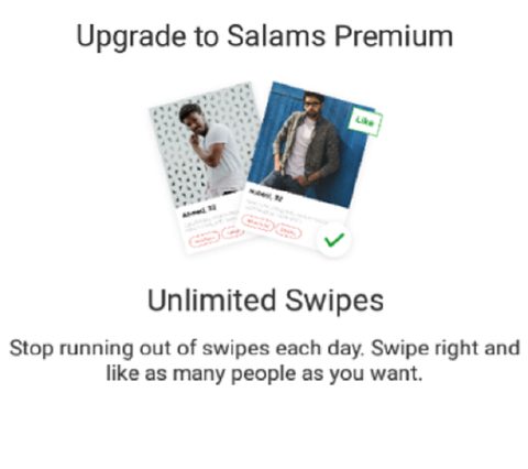Captura de pantalla de los precios de Salams