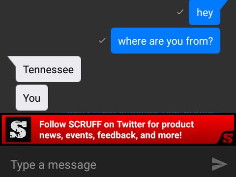 mensaje en Scruff