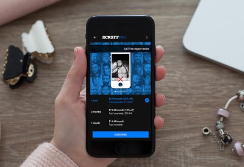 Captura de pantalla de los precios de Scruff