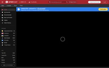 Captura de pantalla del sitio web de Stripchat