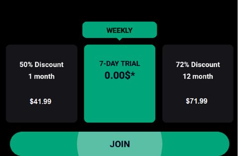 Captura de pantalla de los precios de Taimi