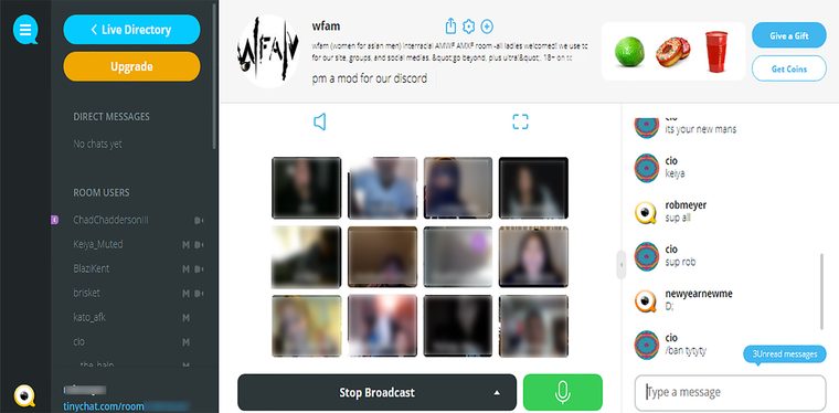 Tinychat en directo