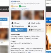 Vista perfil en la web de contactos sexuales AdultFriendFinder Españaista perfil en la web de contactos sexuales AdultFriendFinder España