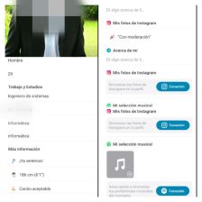 Perfil en aplicación para ligar Happn