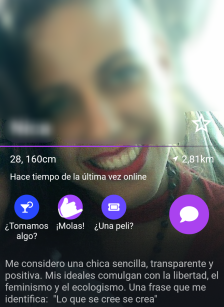 perfil mujer en wapa app